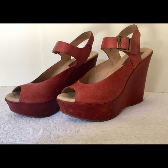 Kork-Ease Shoes - KORK-EASE 5” PLATFORM Wedge Mary Jane  RED/PINK  8